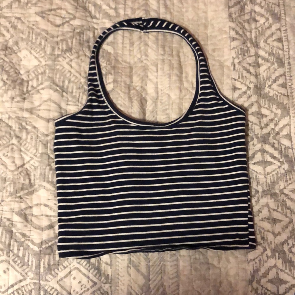 Blue & White Stripped Halter Top